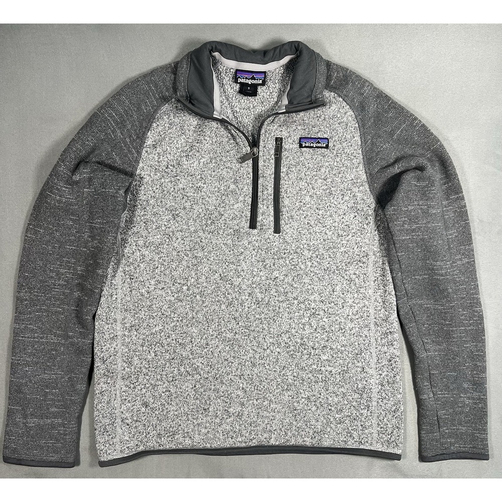 Patagonia Men's Better Sweater 1/4 Zip Fleece in Nickel w/Forge Grey color - Picture 1 of 9